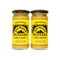 Two jars of Sun Valley Spicy Sweet mustard on a white background